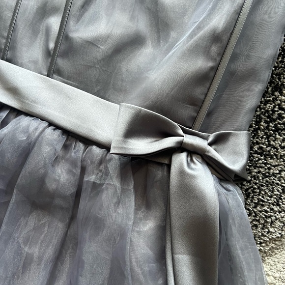 Alfred Angelo Charcoal Strapless Formal Dress - Picture 2 of 4